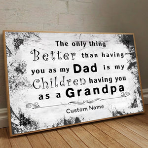 Personalized Grandpa Poster – A Timeless Tribute to the Man Who Shaped Our Family’s Story - 89Prints