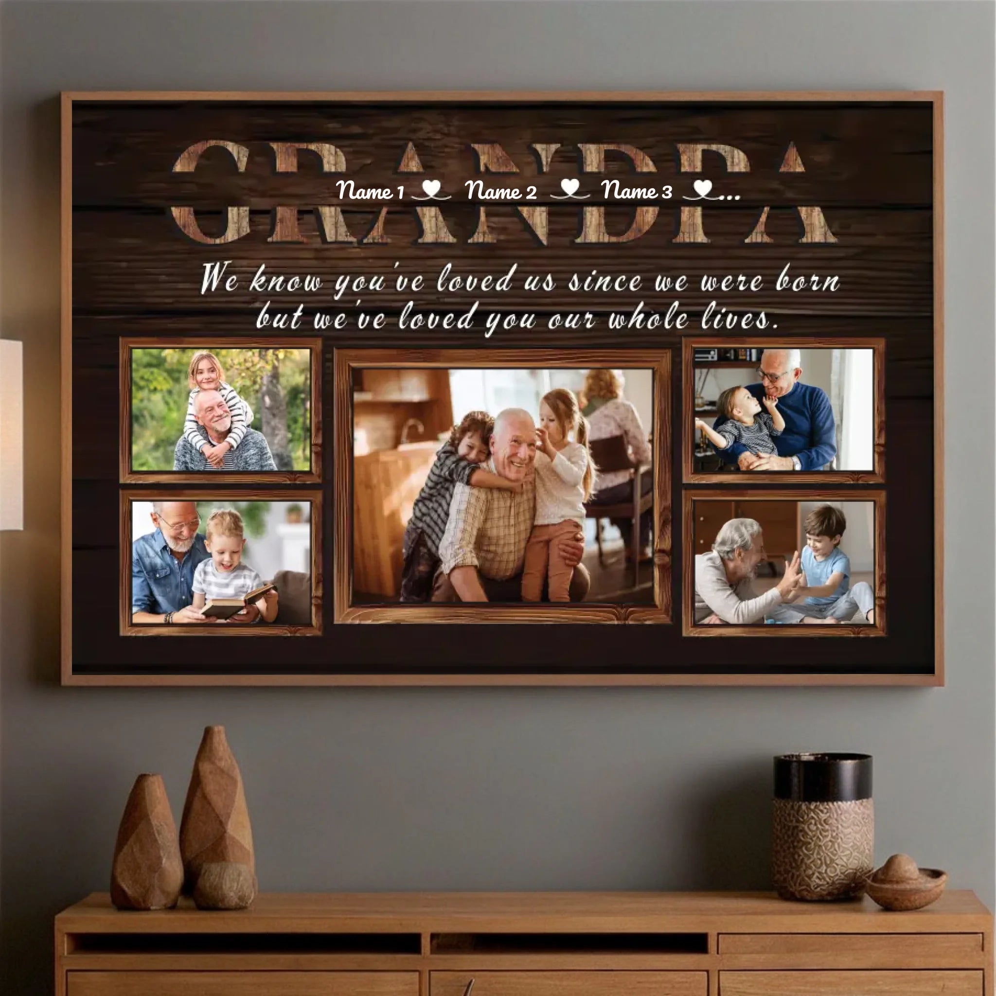 Celebrating a Lifetime of Love with Grandpa – Personalized Gift from the Heart - 89Prints