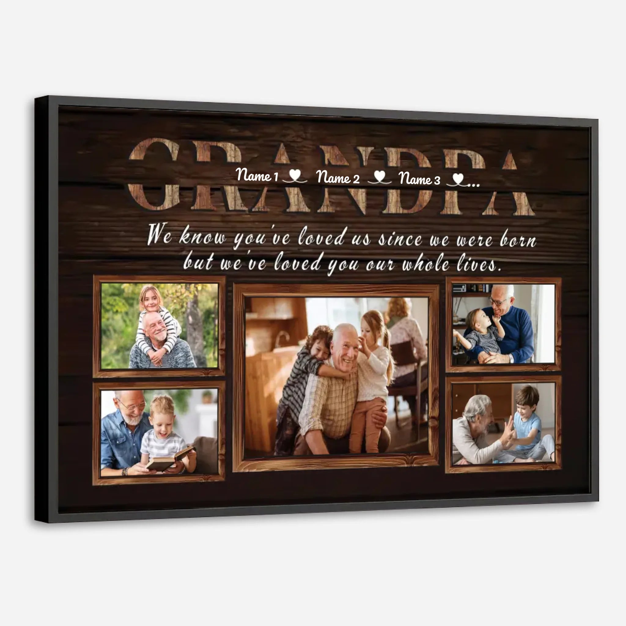 Celebrating a Lifetime of Love with Grandpa – Personalized Gift from the Heart - 89Prints