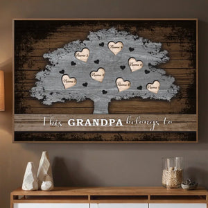 Personalized Grandpa Poster – A Unique Family Tree Gift from 89Prints