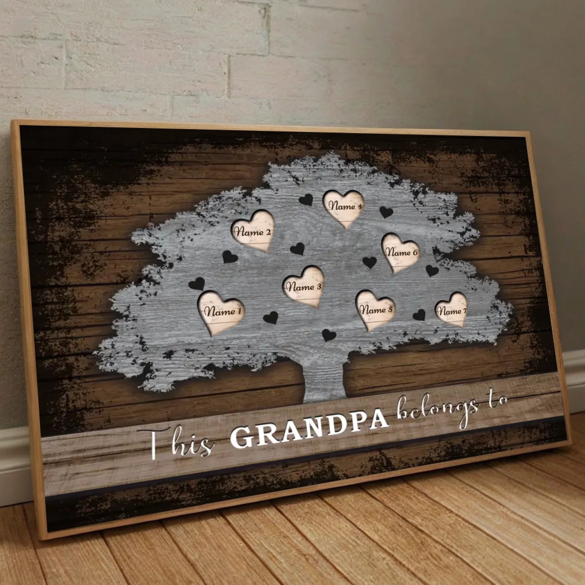 Personalized Grandpa Poster – A Unique Family Tree Gift from 89Prints