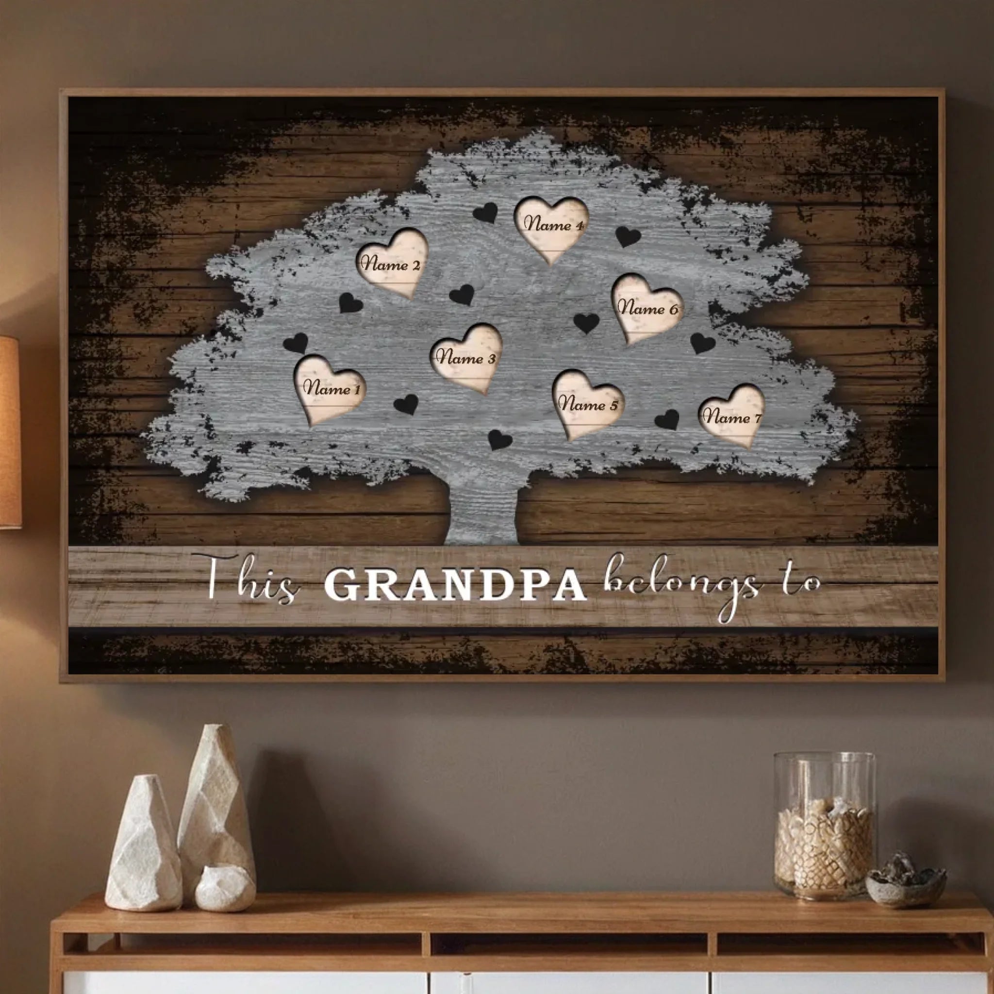 Personalized Grandpa Poster – A Unique Family Tree Gift from 89Prints