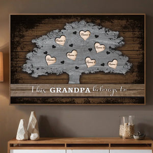 Personalized Grandpa Poster – A Unique Family Tree Gift from 89Prints