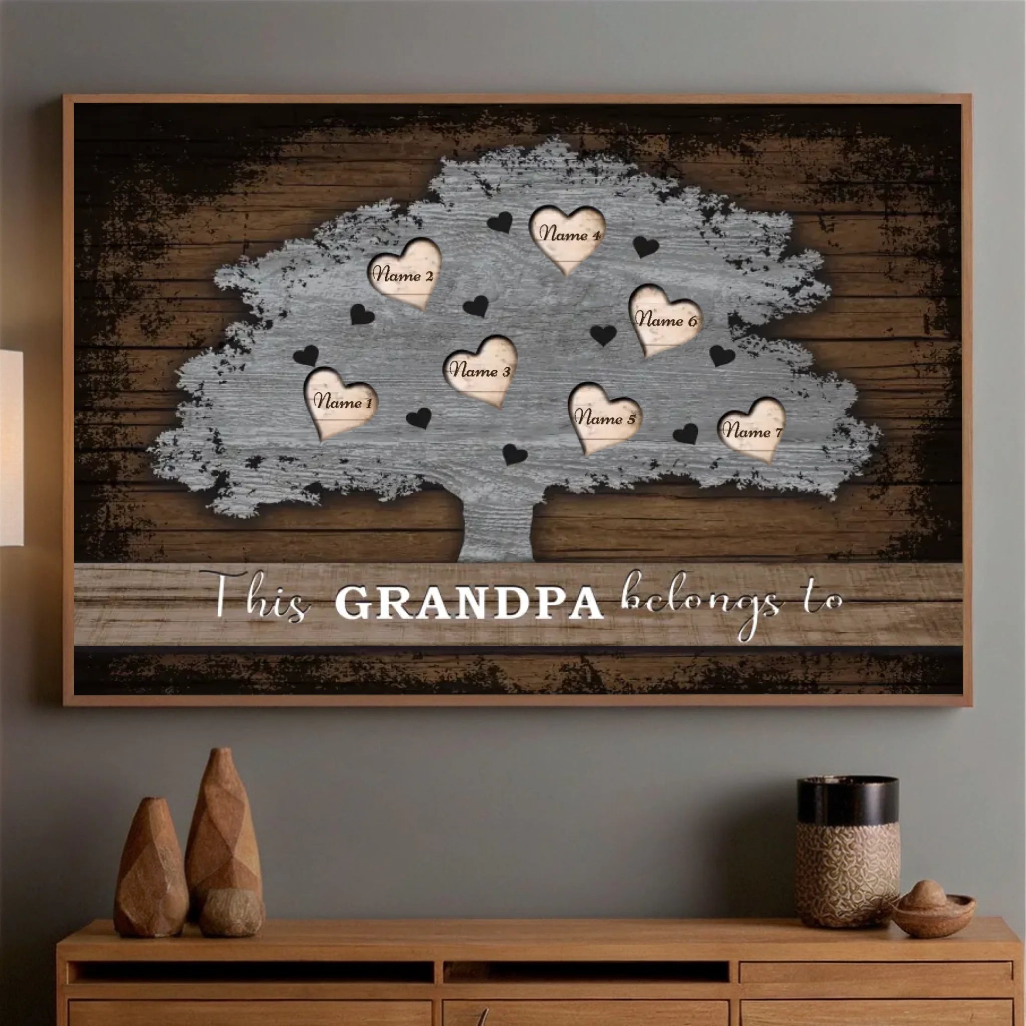 Personalized Grandpa Poster – A Unique Family Tree Gift from 89Prints