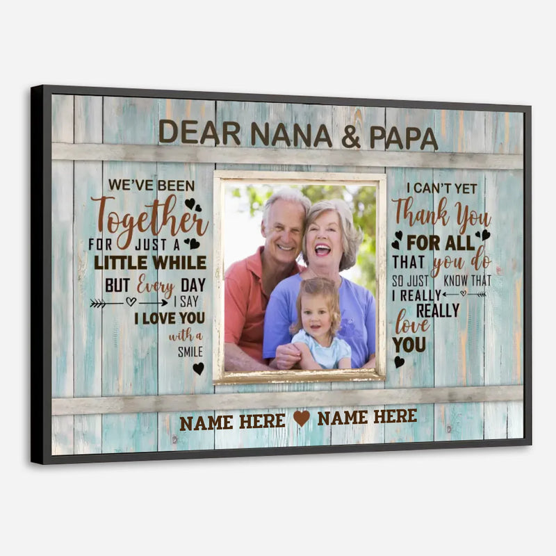 Custom Poster for Nana & Papa – A Personalized Family Keepsake - 89Prints