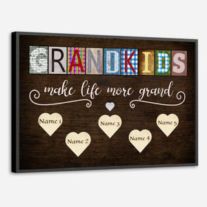Make Life More Grand with Their Names – Personalized Grandparents Poster - 89Prints