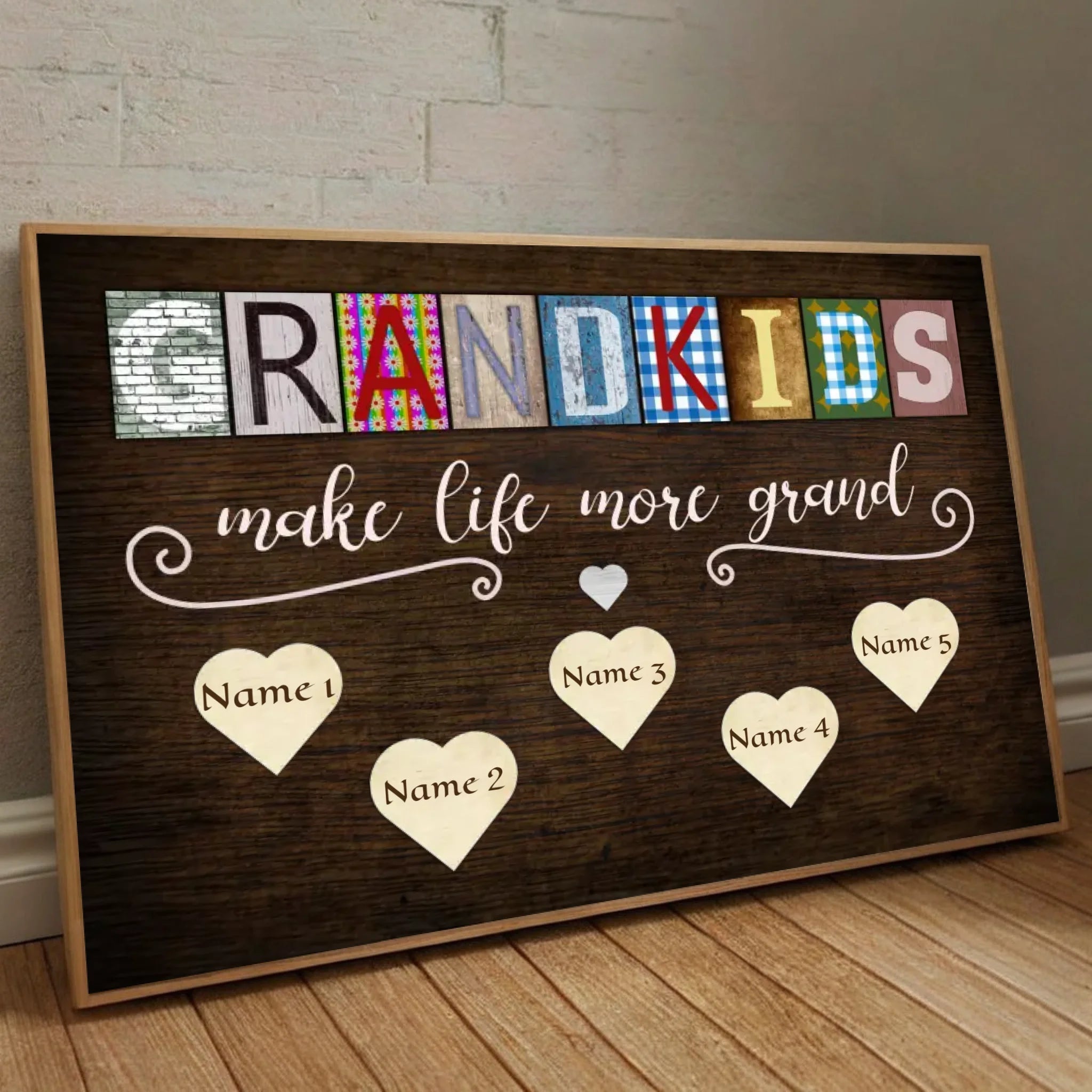 Make Life More Grand with Their Names – Personalized Grandparents Poster - 89Prints