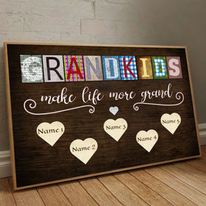 Make Life More Grand with Their Names – Personalized Grandparents Poster - 89Prints