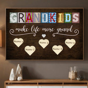Make Life More Grand with Their Names – Personalized Grandparents Poster - 89Prints
