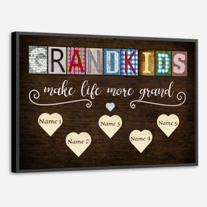 Make Life More Grand with Their Names – Personalized Grandparents Poster - 89Prints