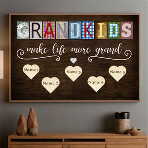 Make Life More Grand with Their Names – Personalized Grandparents Poster - 89Prints