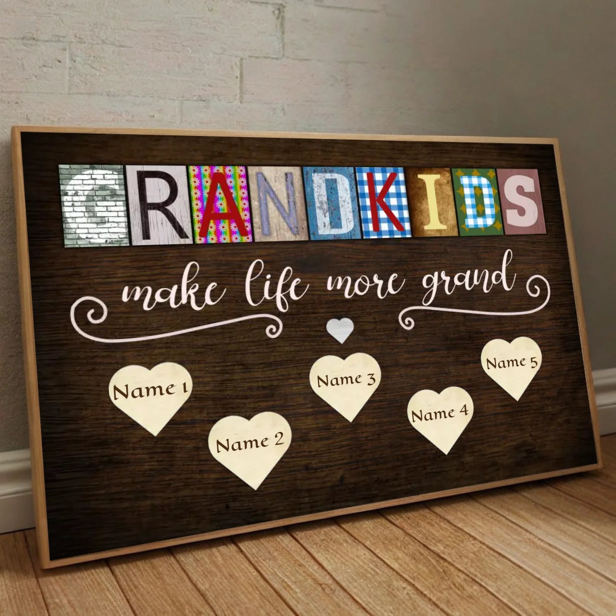 Make Life More Grand with Their Names – Personalized Grandparents Poster - 89Prints
