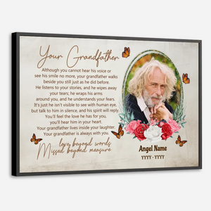 Custom Grandfather Memorial – Forever in Your Heart Poster - 89Prints