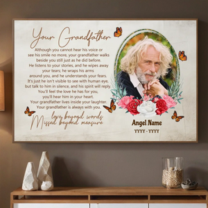 Custom Grandfather Memorial – Forever in Your Heart Poster - 89Prints