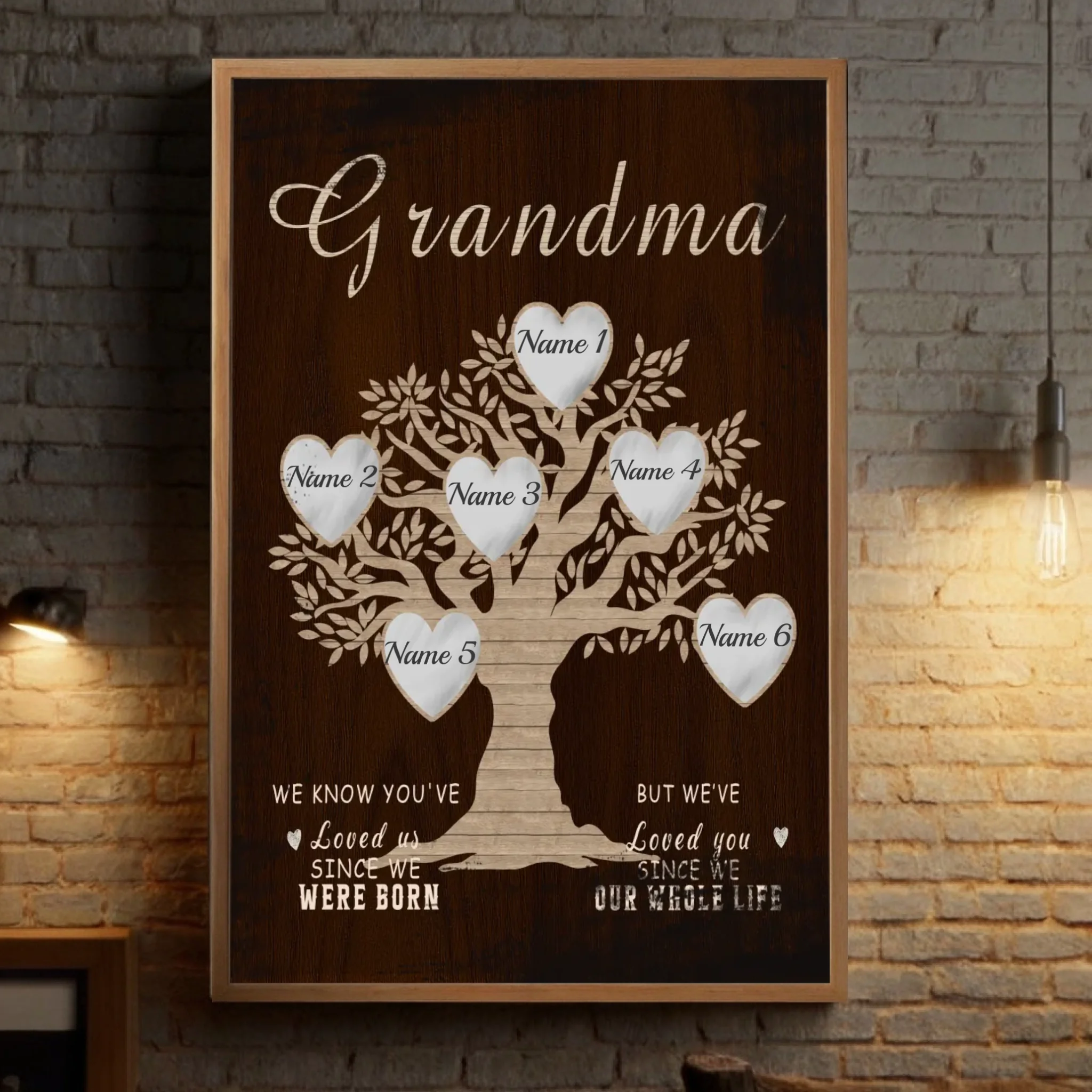 Personalized Family Tree Poster – A Heartfelt Gift for Grandma - 89Prints