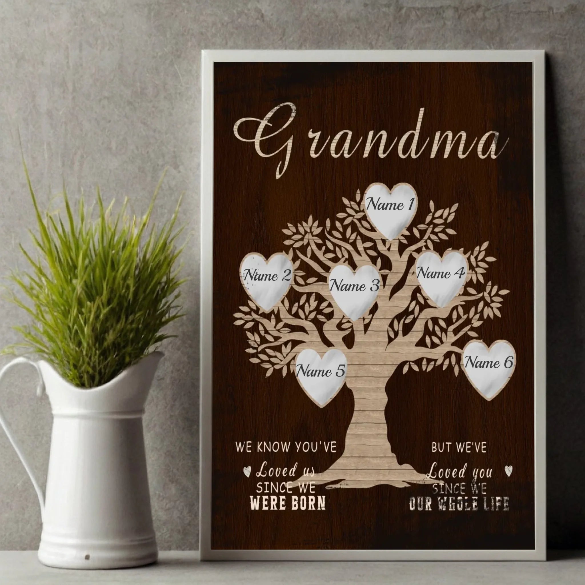Personalized Family Tree Poster – A Heartfelt Gift for Grandma - 89Prints