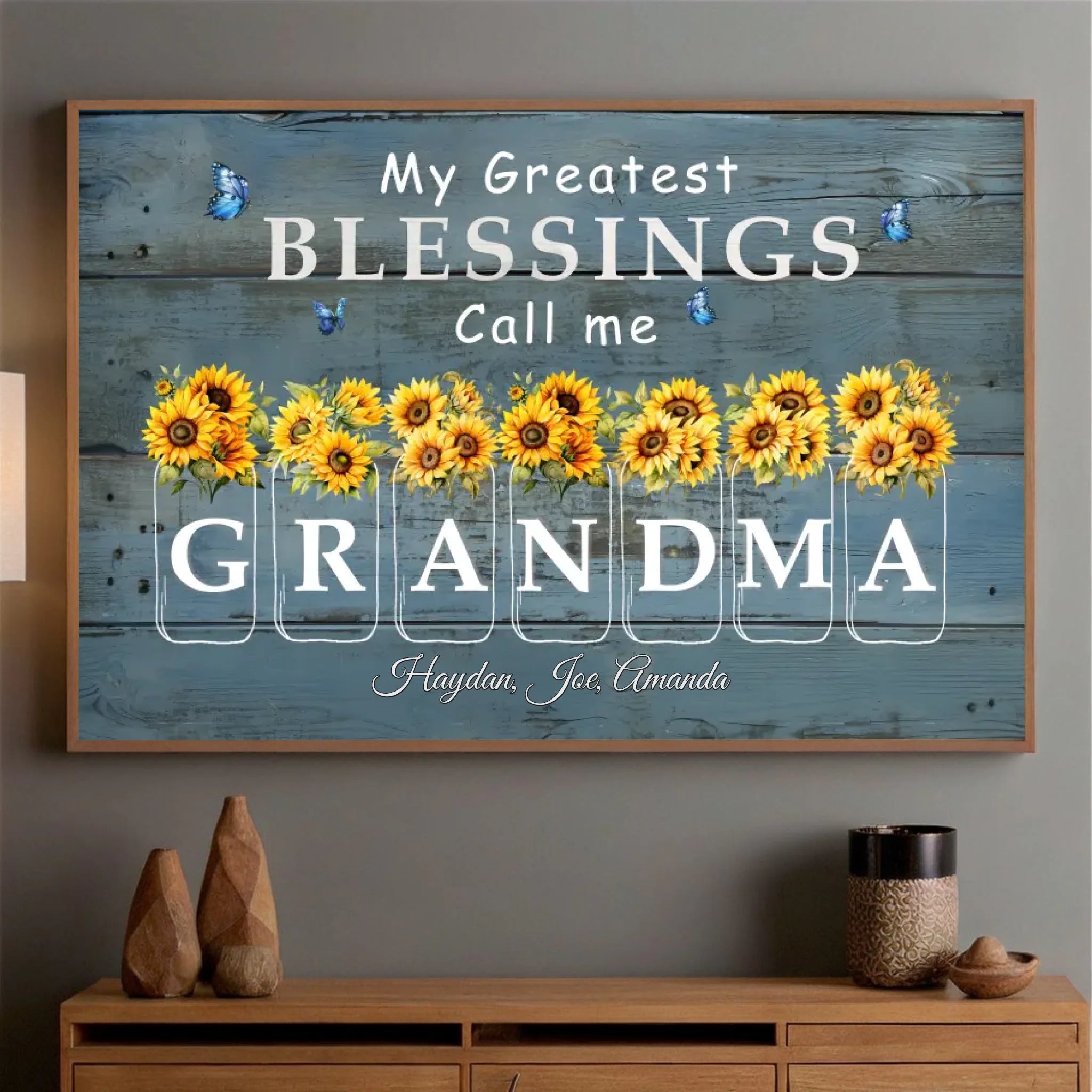 Custom Grandma Poster with Sunflowers – A Unique and Meaningful Gift - 89Prints