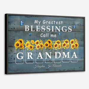 Custom Grandma Poster with Sunflowers – A Unique and Meaningful Gift - 89Prints