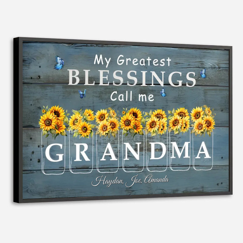 Custom Grandma Poster with Sunflowers – A Unique and Meaningful Gift - 89Prints