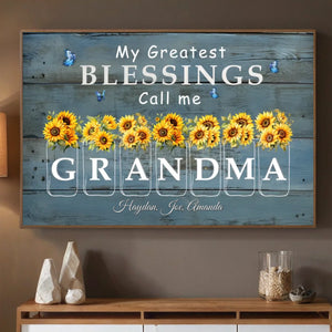 Custom Grandma Poster with Sunflowers – A Unique and Meaningful Gift - 89Prints