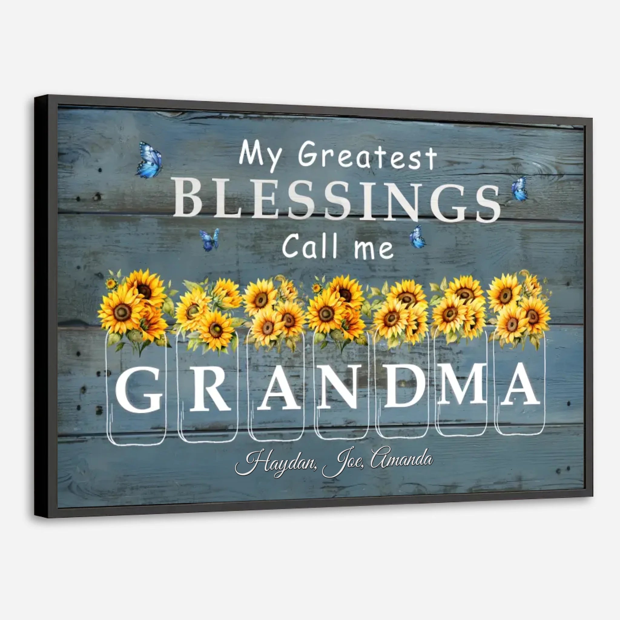 Custom Grandma Poster with Sunflowers – A Unique and Meaningful Gift - 89Prints