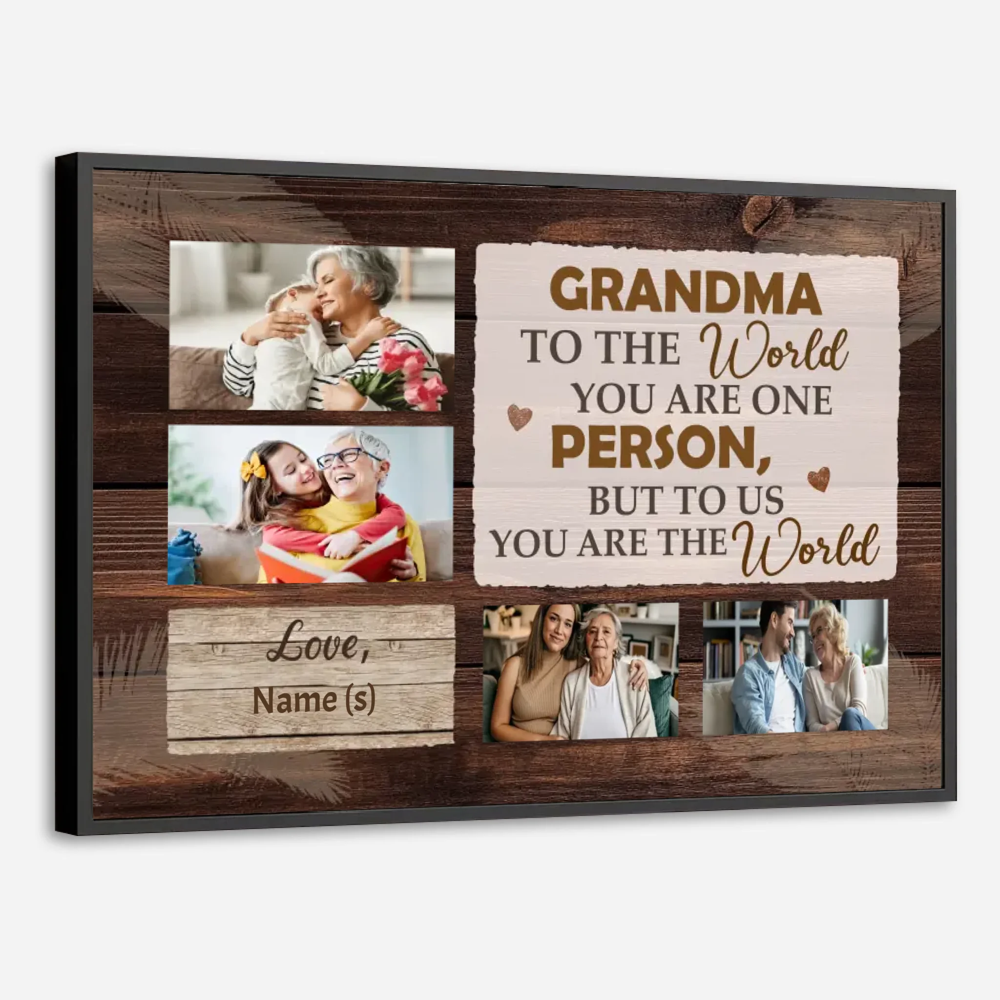 Loving Tribute from the Heart – Personalized Poster for Grandma  - 89Prints
