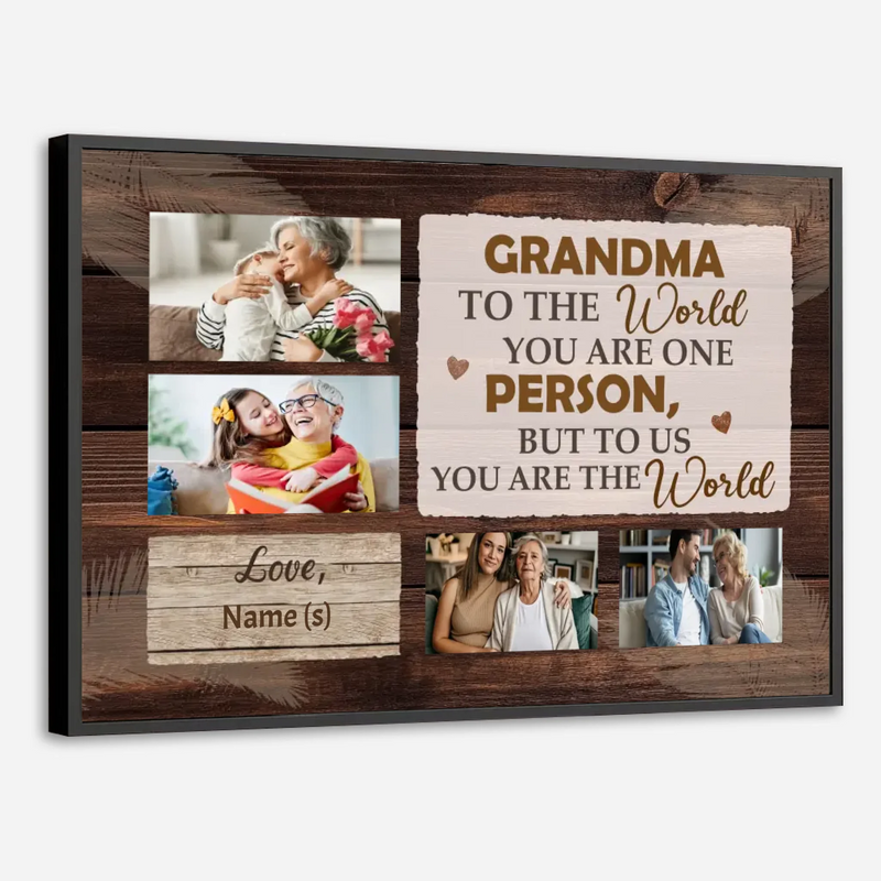 Loving Tribute from the Heart – Personalized Poster for Grandma  - 89Prints