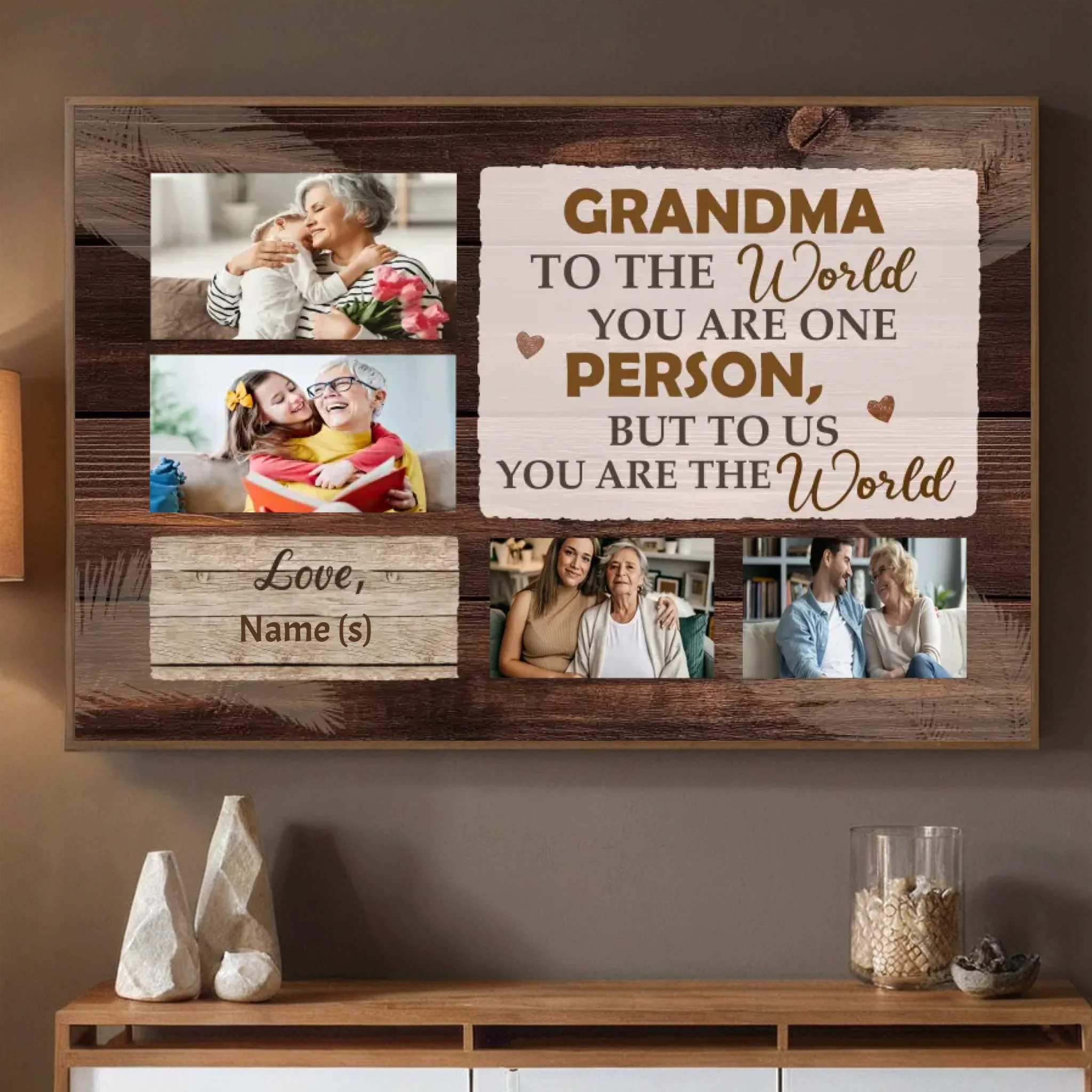 Loving Tribute from the Heart – Personalized Poster for Grandma  - 89Prints