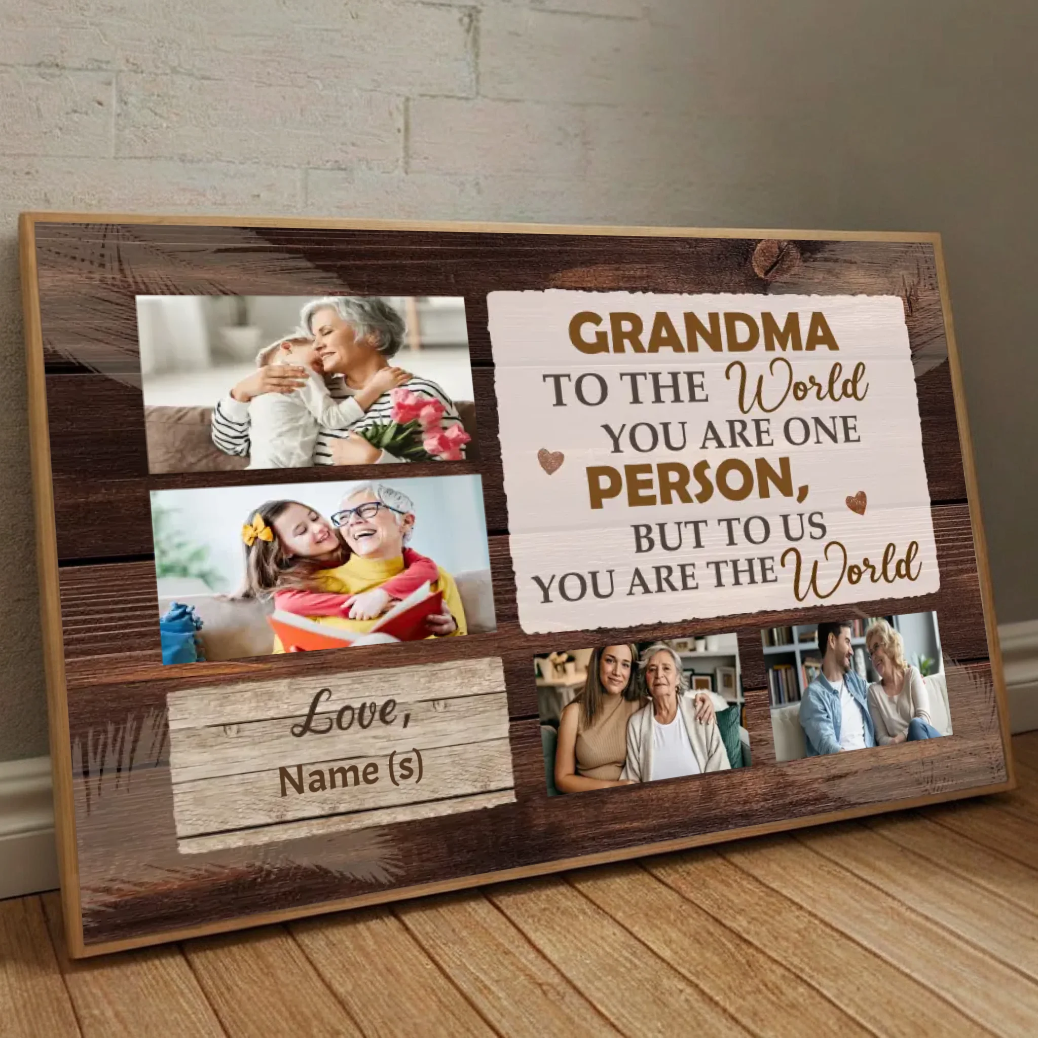 Loving Tribute from the Heart – Personalized Poster for Grandma  - 89Prints