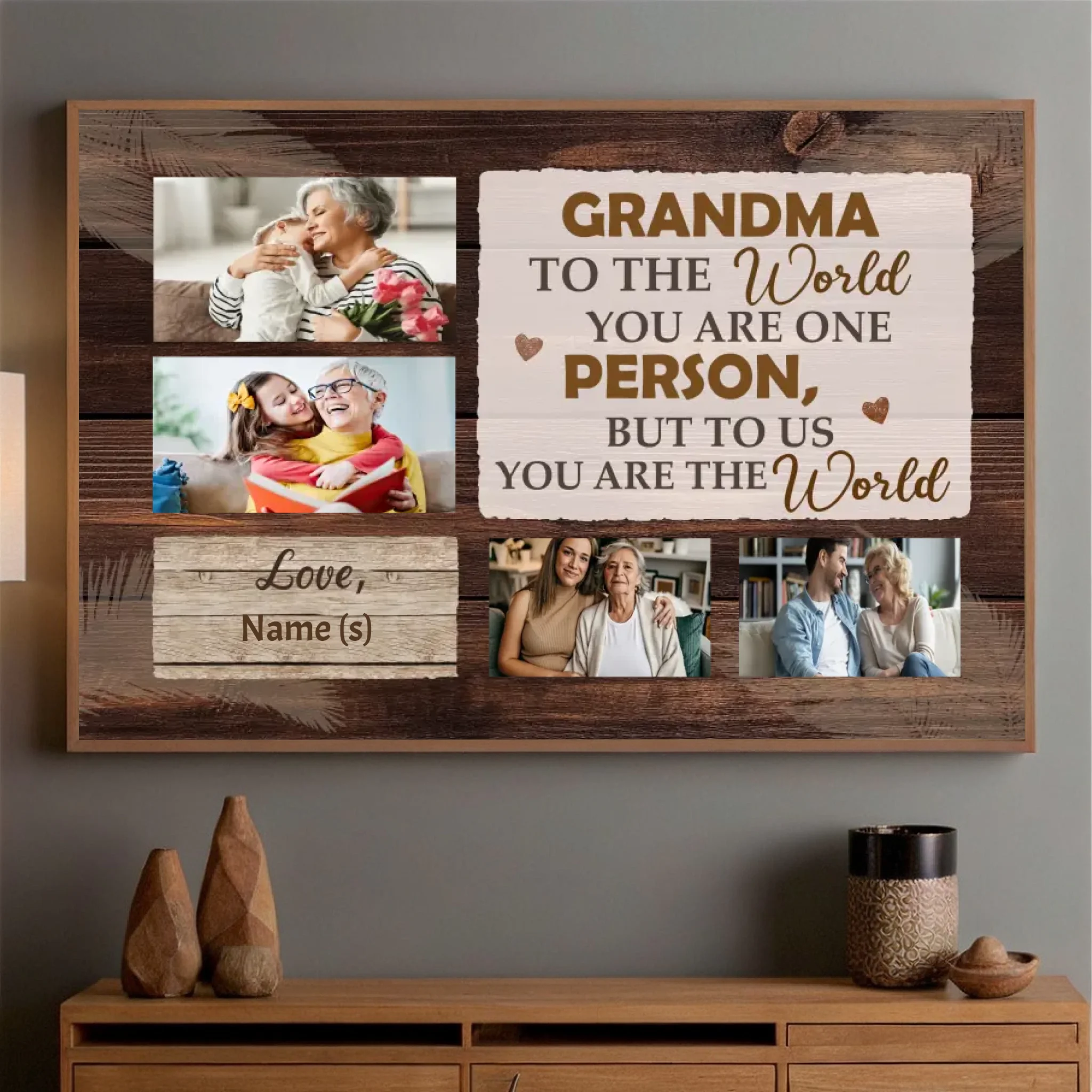 Loving Tribute from the Heart – Personalized Poster for Grandma  - 89Prints