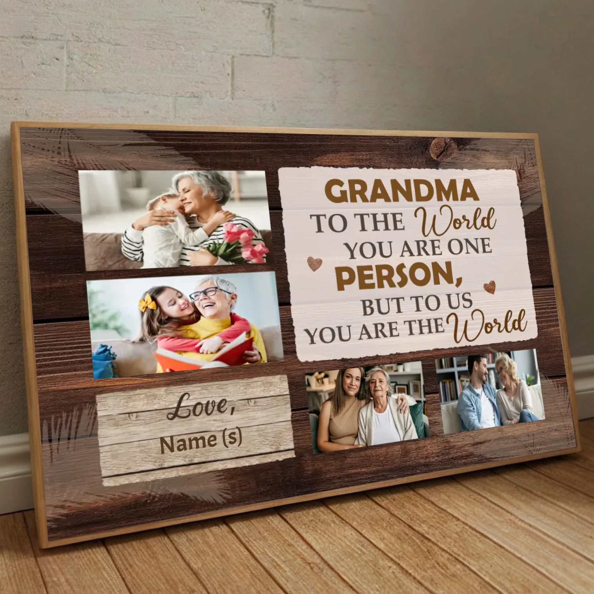 Loving Tribute from the Heart – Personalized Poster for Grandma  - 89Prints