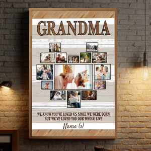 Personalized Poster for Grandma – A Heart Full of Family Love - 89Prints