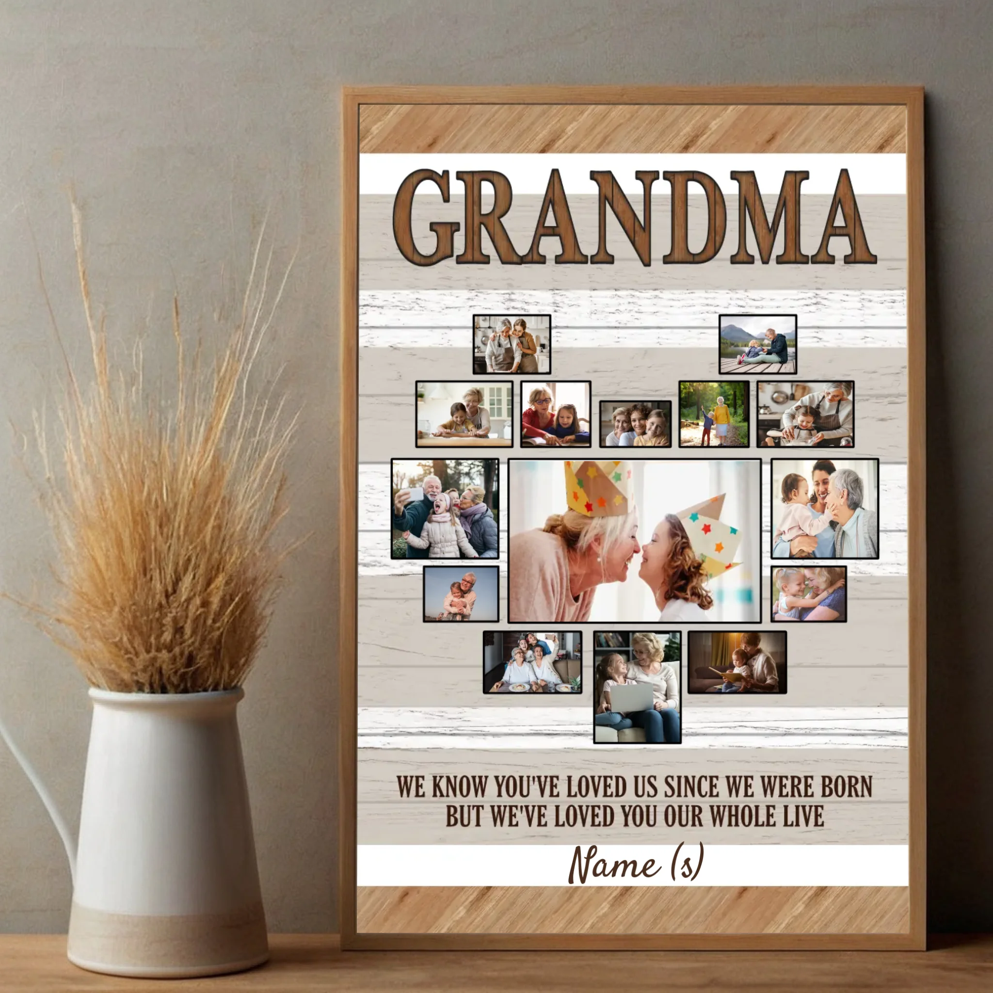 Personalized Poster for Grandma – A Heart Full of Family Love - 89Prints