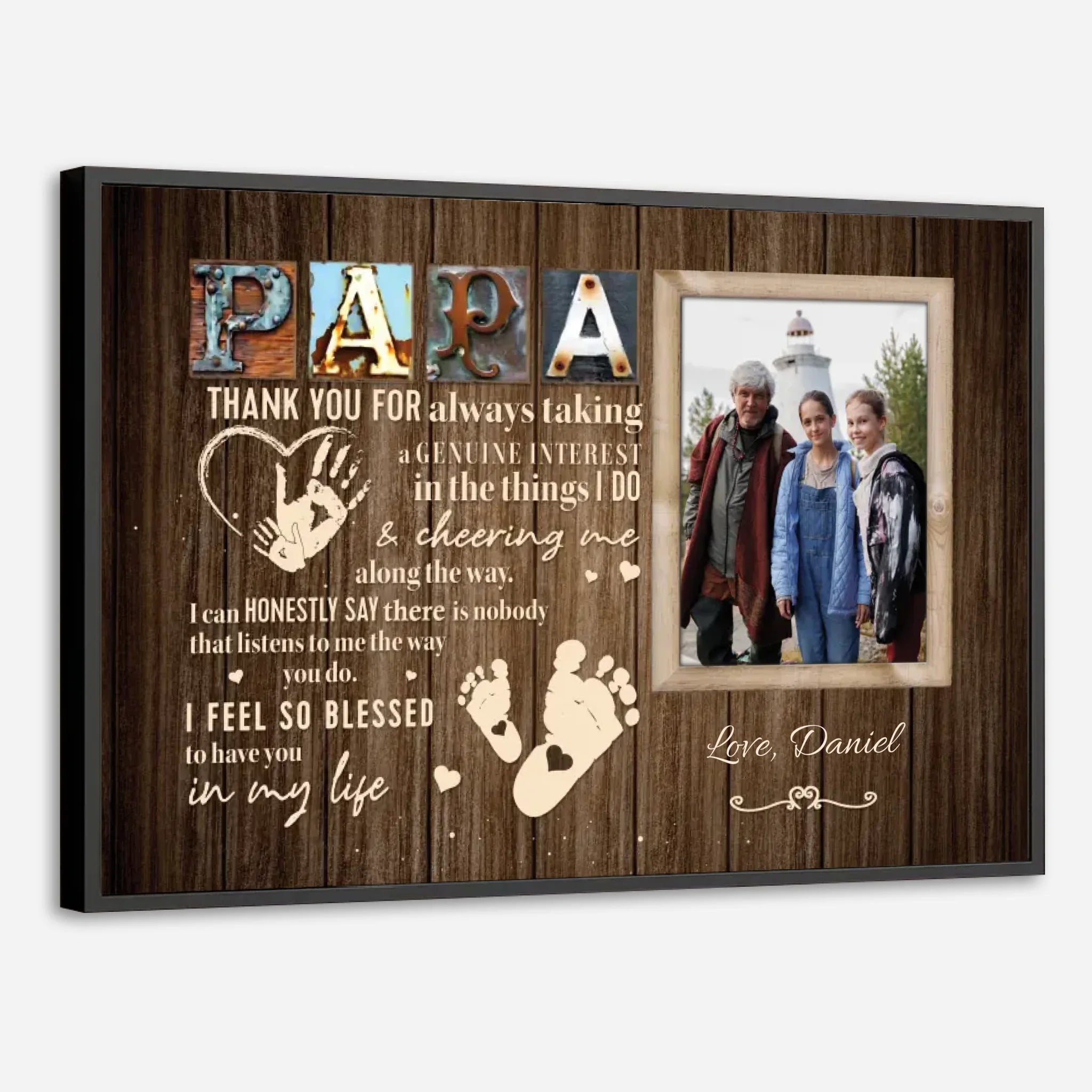 Personalized Poster for Papa – A Lifetime of Love and Support Honored - 89Prints