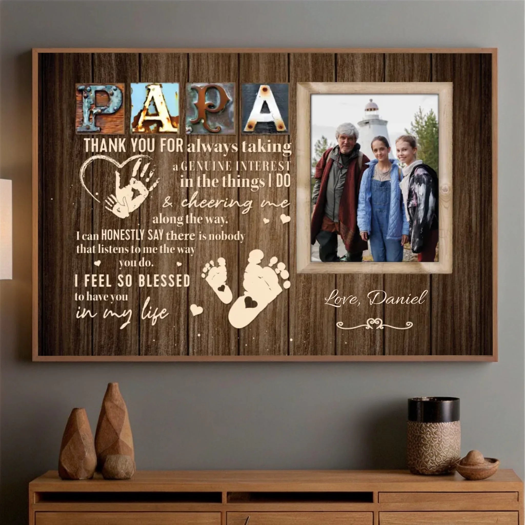 Personalized Poster for Papa – A Lifetime of Love and Support Honored - 89Prints