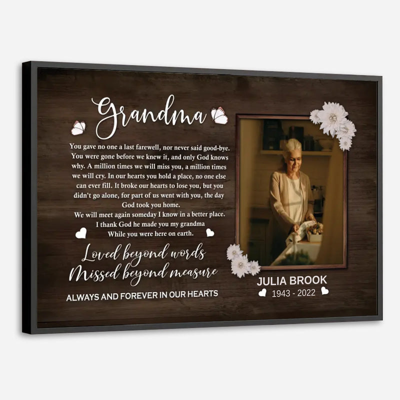Heartfelt Customizable Poster for Grandma – A Tribute of Love - 89Prints