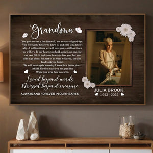 Heartfelt Customizable Poster for Grandma – A Tribute of Love - 89Prints