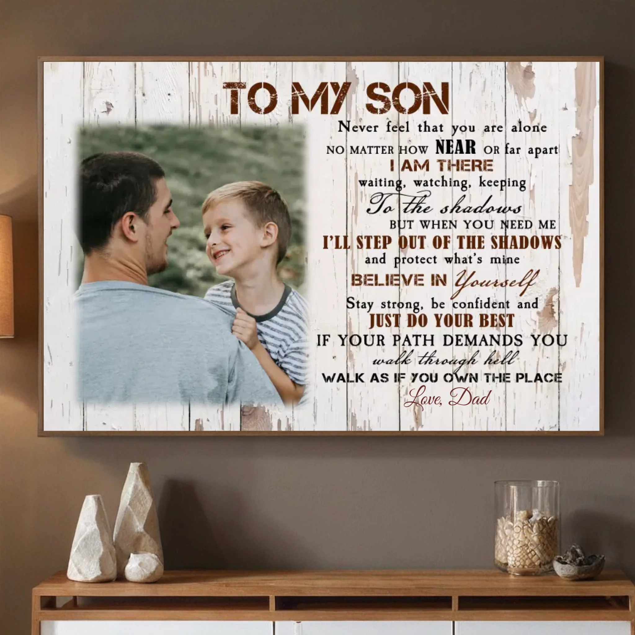 Customizable Poster – To My Son, A Gift of Strength and Love by 89Prints