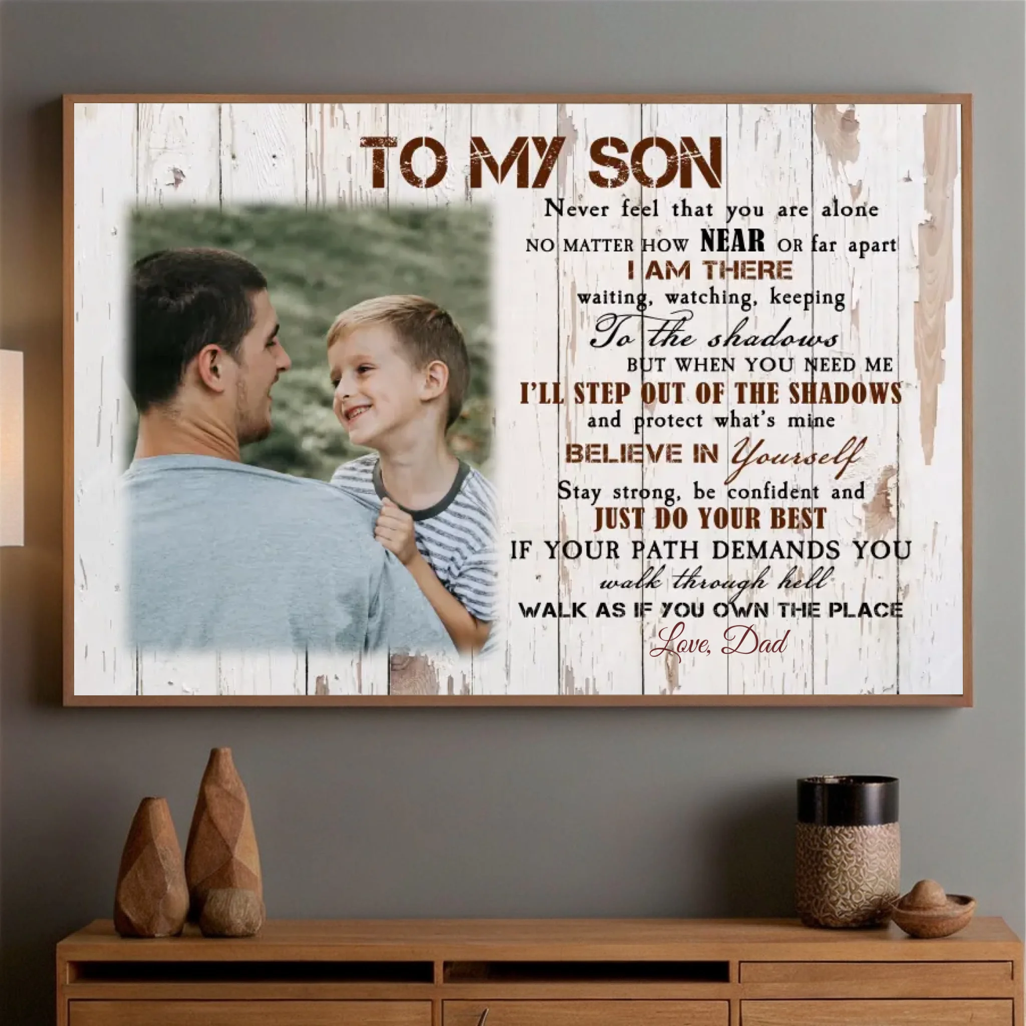 Customizable Poster – To My Son, A Gift of Strength and Love by 89Prints