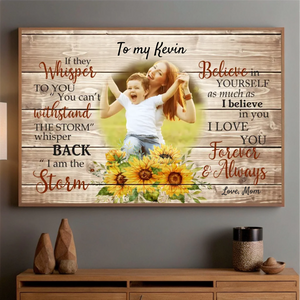 Customizable Poster for Son – Empowering Message from Mom - 89Prints