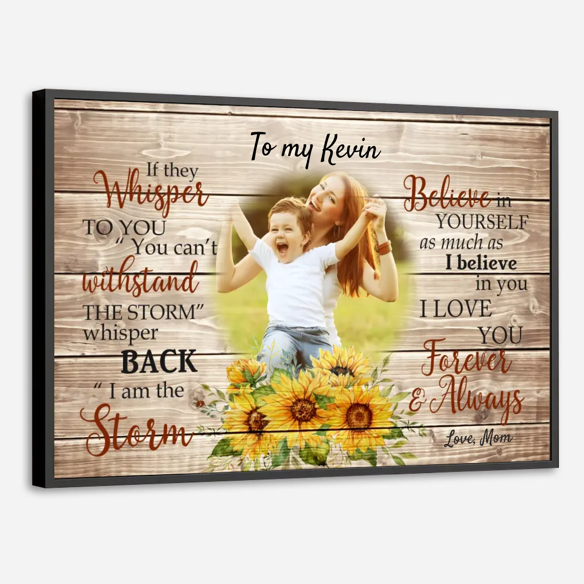 Customizable Poster for Son – Empowering Message from Mom - 89Prints