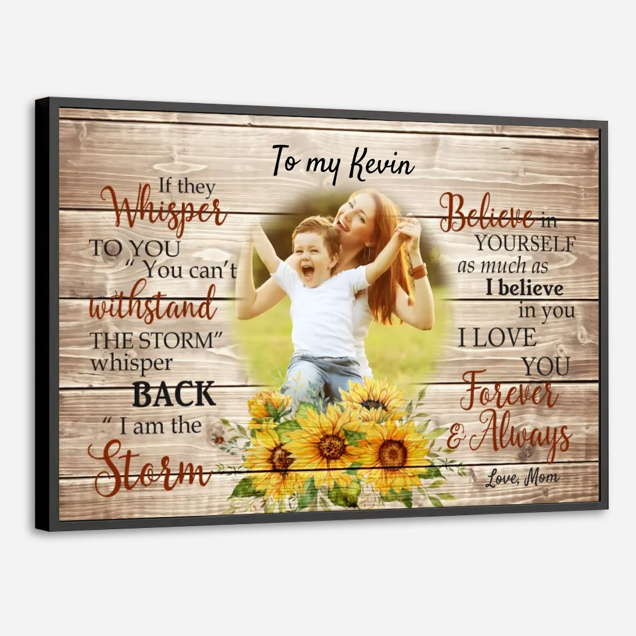 Customizable Poster for Son – Empowering Message from Mom - 89Prints