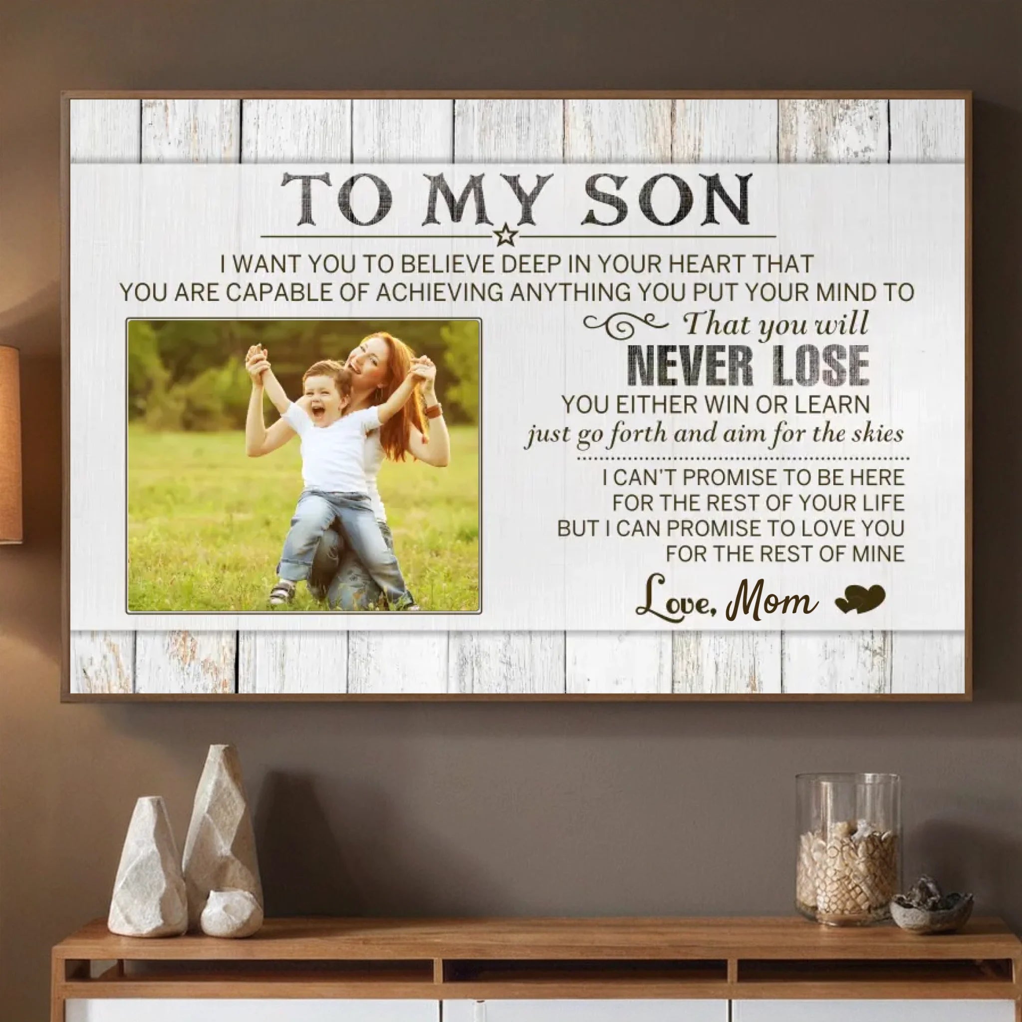 Customizable Poster – Uplifting Message from Mom to Son - 89Prints