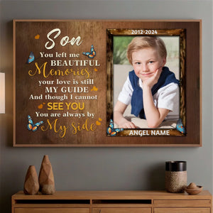 Custom Memorial Poster for Son – Always by My Side - 89Prints