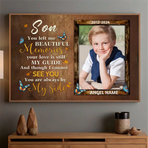Custom Memorial Poster for Son – Always by My Side - 89Prints