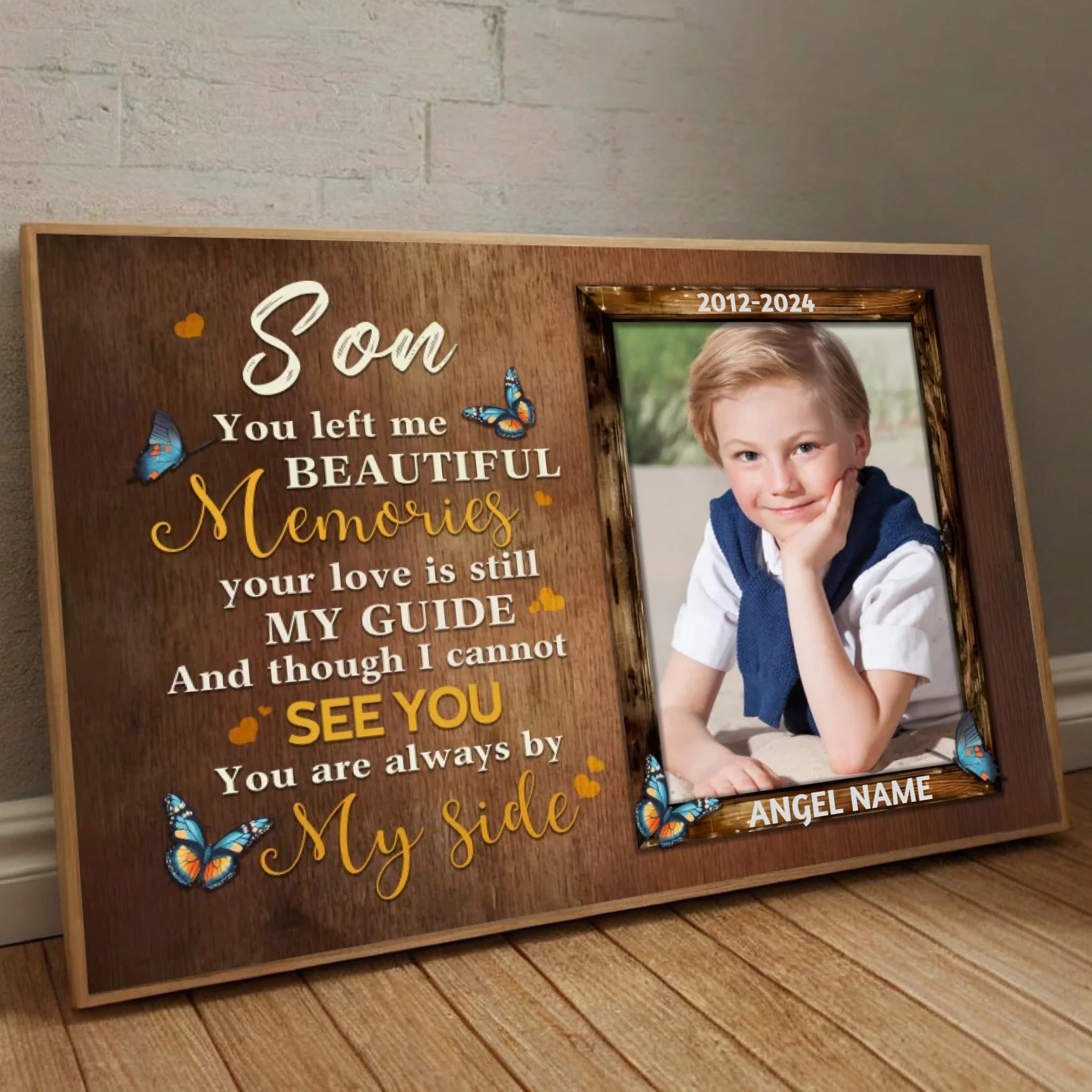 Custom Memorial Poster for Son – Always by My Side - 89Prints