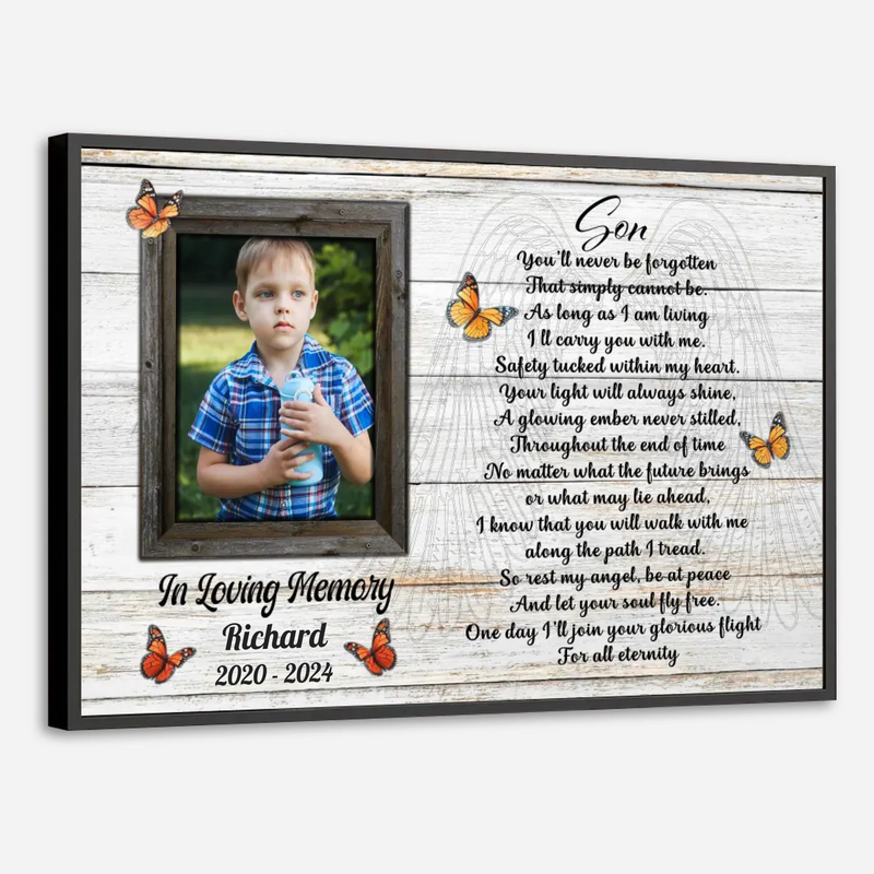 Custom Memorial Poster for Son – A Loving Tribute That Lasts Forever - 89Prints