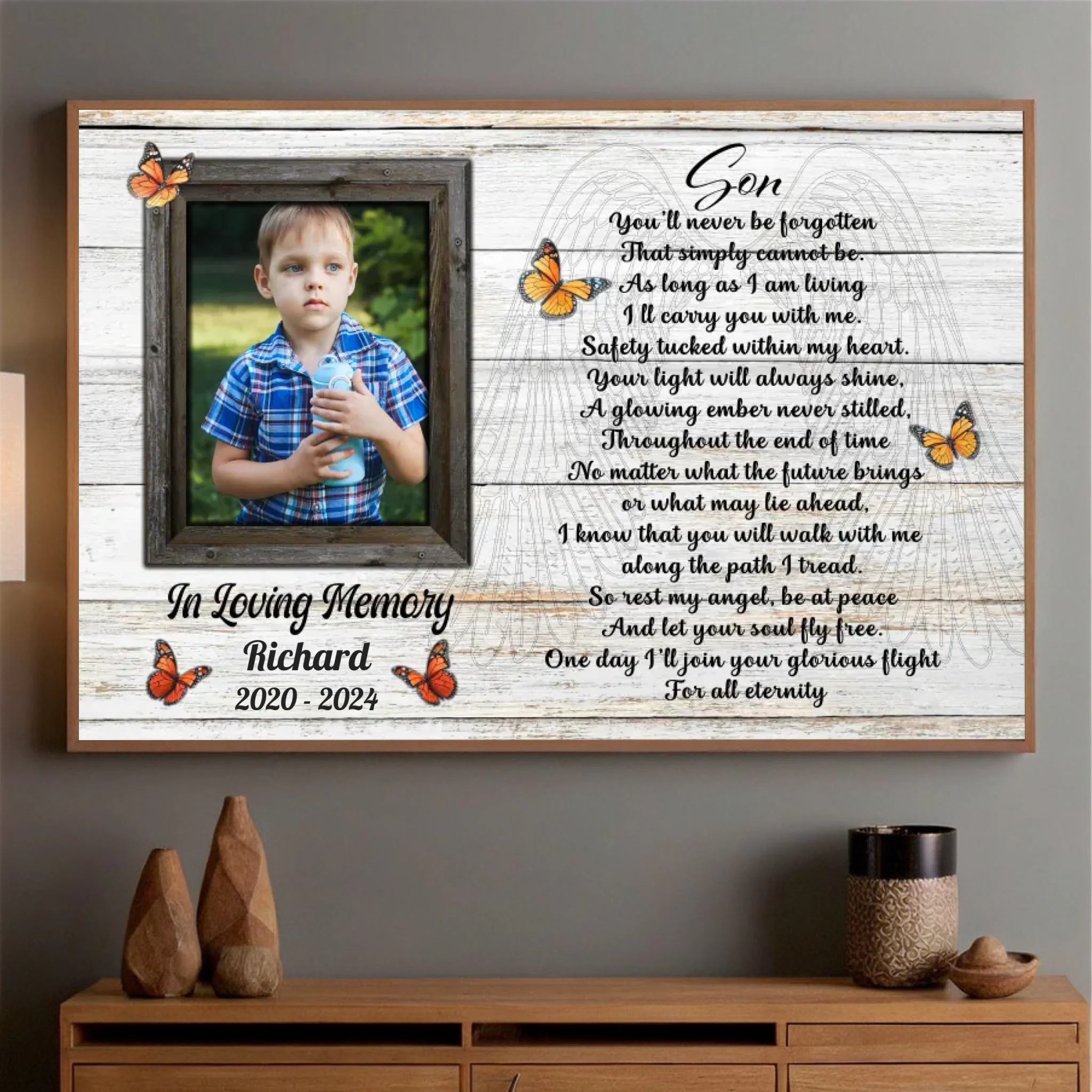 Custom Memorial Poster for Son – A Loving Tribute That Lasts Forever - 89Prints