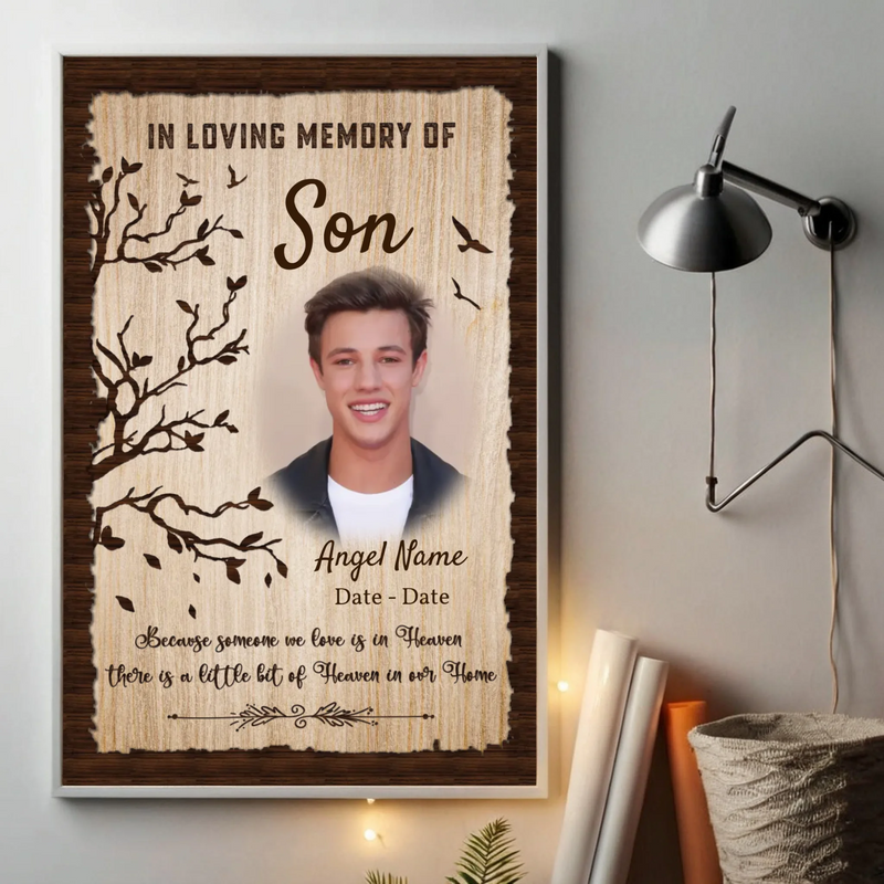 Heavenly Tribute Poster – Honoring Our Son’s Eternal Light - 89Prints