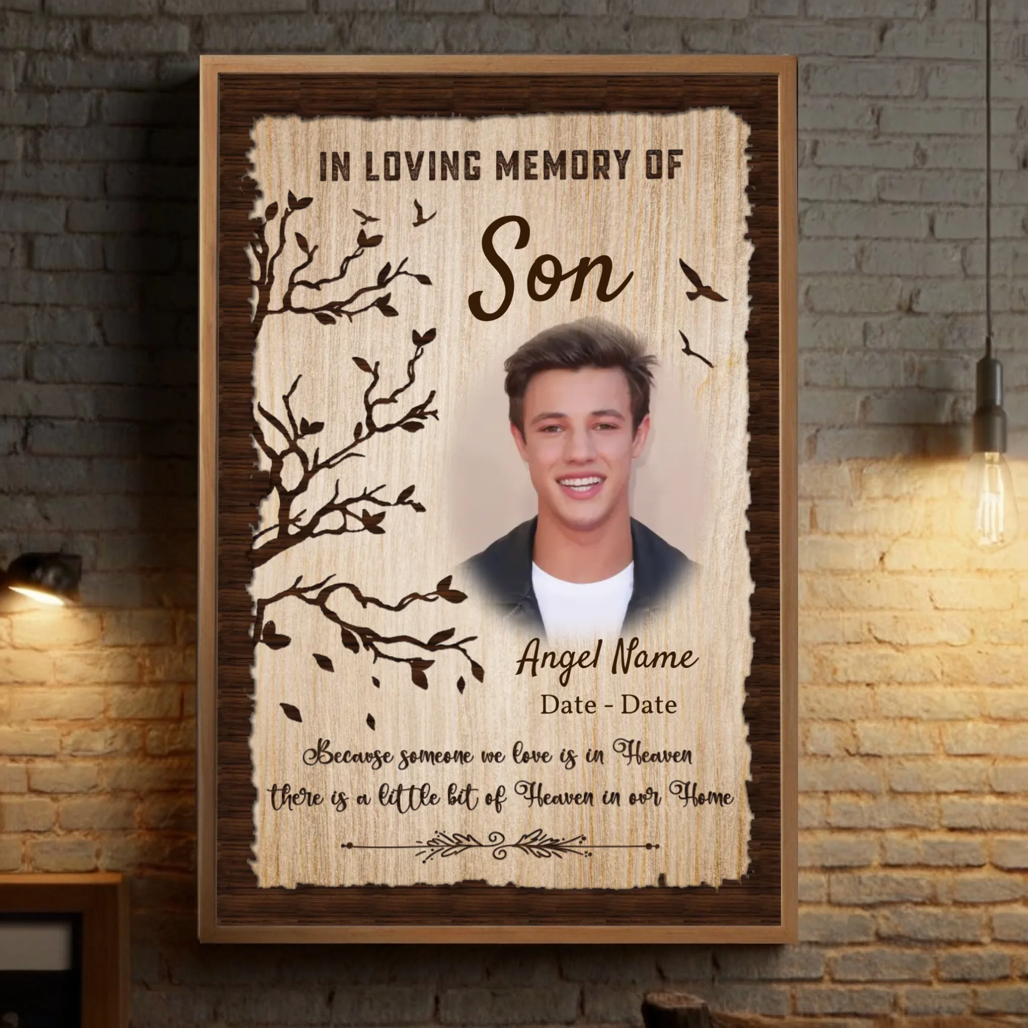 Heavenly Tribute Poster – Honoring Our Son’s Eternal Light - 89Prints